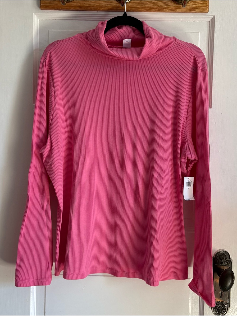 Old Navy NWT Bright Pink Ribbed Turtleneck Long-Sleeve Top - Size 2X